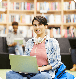 Student studying
